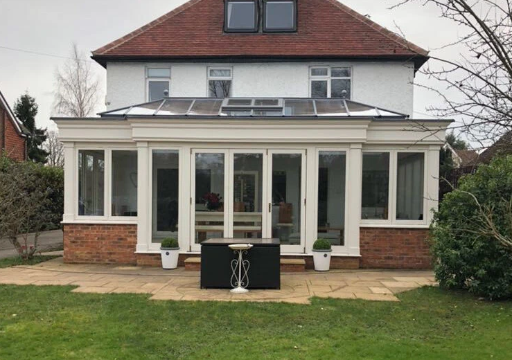 Orangery with a tiled warm roof, Surrey